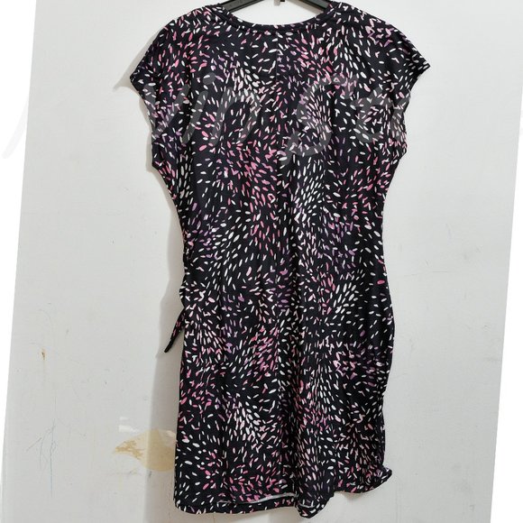 NWT Nicole‎ Miller Ladies' Knot Dress Navy/Pink - Picture 8 of 8